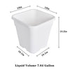 Netuera 7 Gallon Plastic Nursery Plant Grow Pots Bonsai Square Garden Container 10 Pcs Netuera