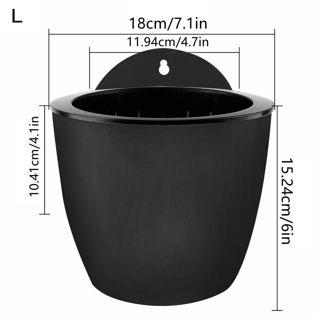 Netuera 7Pack Self-watering Plant Flower Pot Wall Hanging Plastic Planters with Hook Netuera