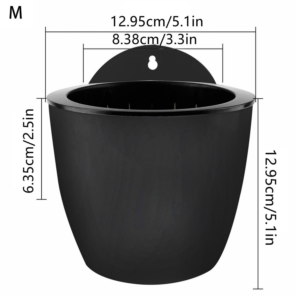 Netuera 7Pack Self-watering Plant Flower Pot Wall Hanging Plastic Planters with Hook Netuera