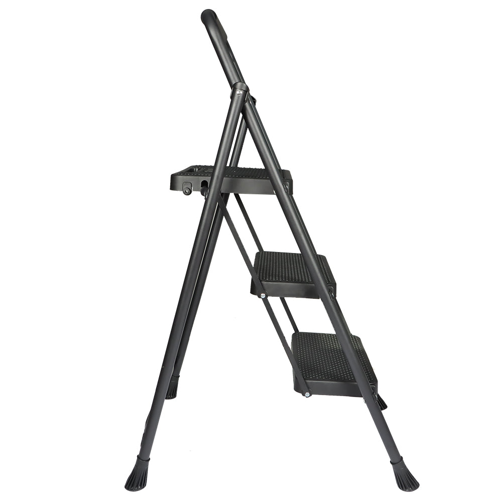 Netuera Aluminium 3 Step Folding Step Portable Ladder with Wide Anti-Slip Pedal Netuera