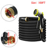 Netuera Garden Hose Heavy Duty Flexible Garden Water Hose 50FT/100FT Deluxe Expandable 100FT Hose+Hanger+Nozzle+ Netuera