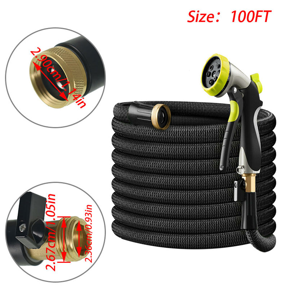 Netuera Garden Hose Heavy Duty Flexible Garden Water Hose 50FT/100FT Deluxe Expandable 100FT Hose+Hanger+Nozzle+ Netuera