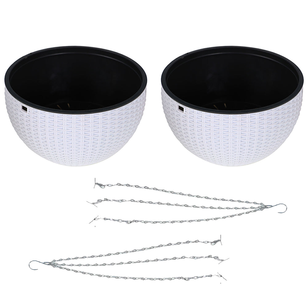 Netuera Hanging Flower Pots Garden Fence Balcony Basket Plant Pot Planter Decor Netuera