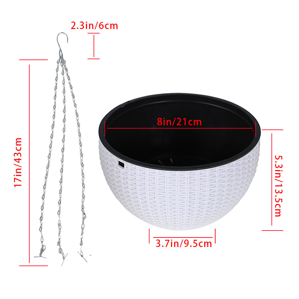 Netuera Hanging Flower Pots Garden Fence Balcony Basket Plant Pot Planter Decor Netuera