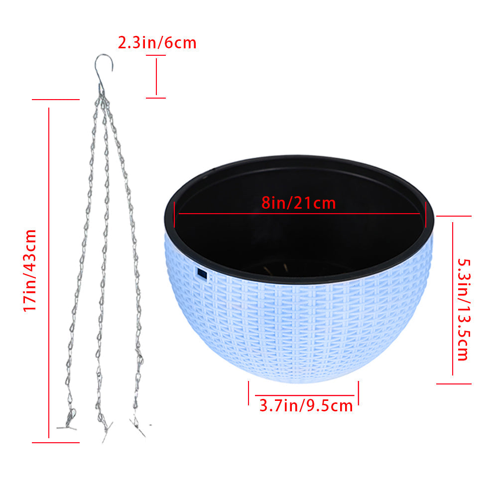 Netuera Hanging Flower Pots Garden Fence Balcony Basket Plant Pot Planter Decor Netuera