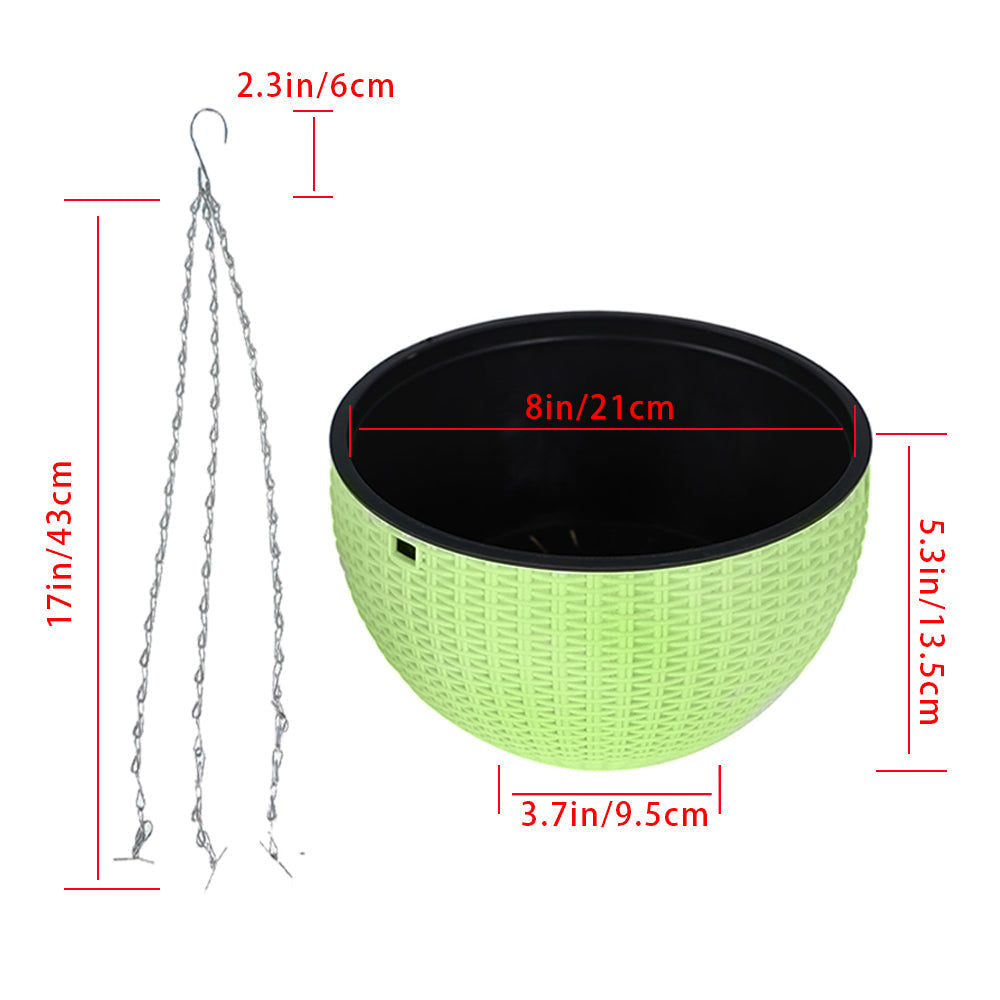 Netuera Hanging Flower Pots Garden Fence Balcony Basket Plant Pot Planter Decor Netuera