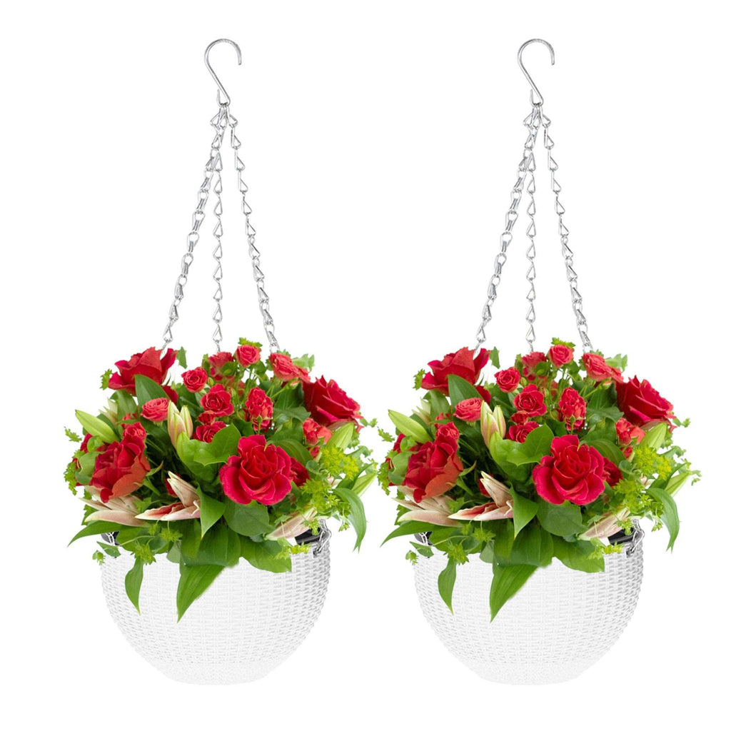 Netuera Hanging Flower Pots Garden Fence Balcony Basket Plant Pot Planter Decor Netuera