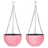 Netuera Pink Hanging Flower Pots Garden Fence Balcony Basket Plant Pot Planter Decor Netuera