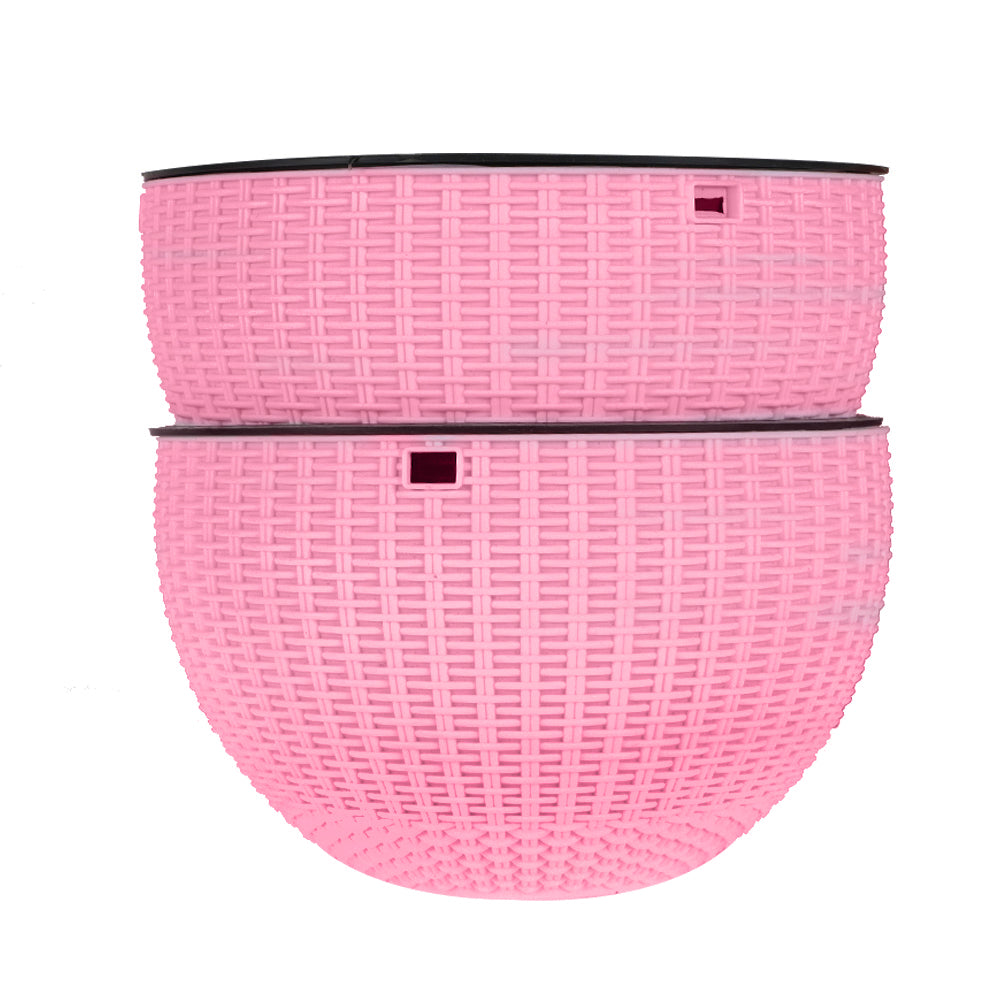 Netuera Pink Hanging Flower Pots Garden Fence Balcony Basket Plant Pot Planter Decor Netuera