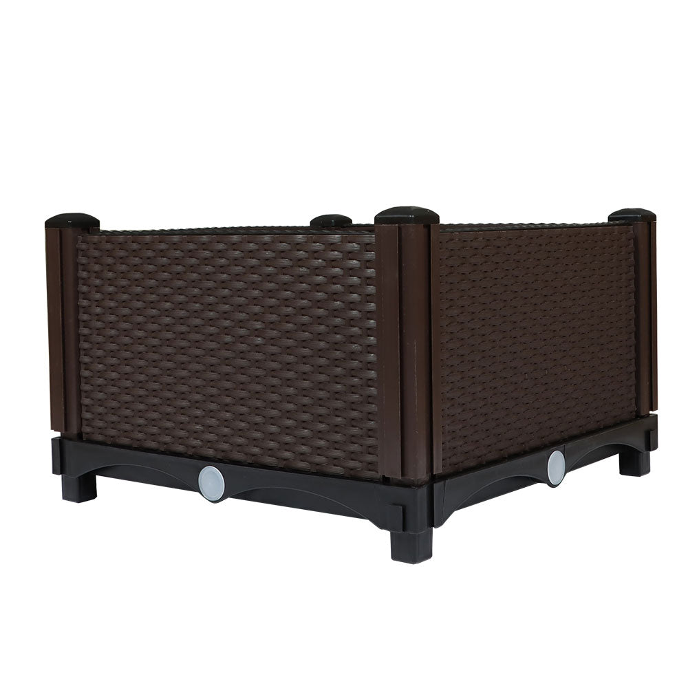 Netuera Plastic Raised Garden Bed Elevated Planter Box Kit Reserve Excess Water Outdoor Netuera