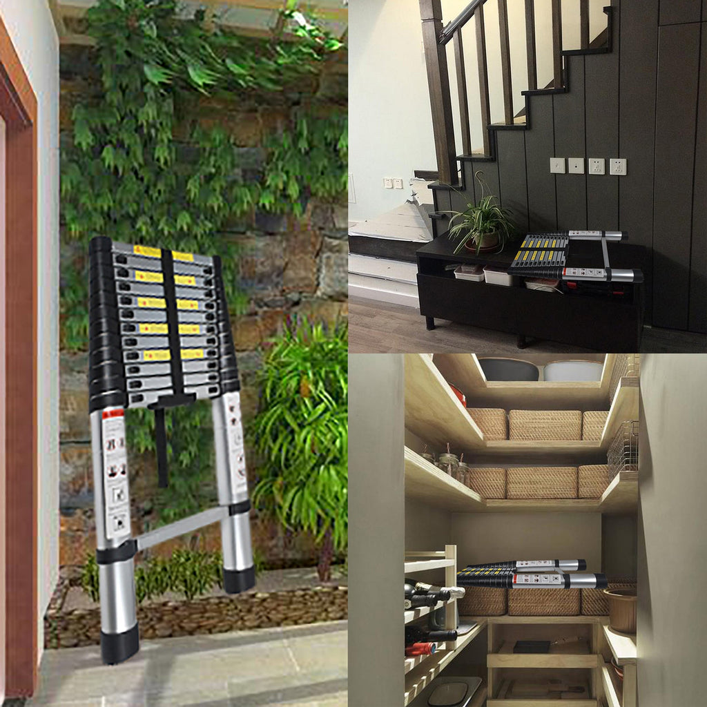 Netuera Telescopic ladder Aluminum Expansion Folding Ladder Multi-Purpose Ladder Loft Netuera