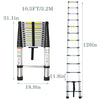 Netuera Telescopic ladder Aluminum Expansion Folding Ladder Multi-Purpose Ladder Loft Netuera