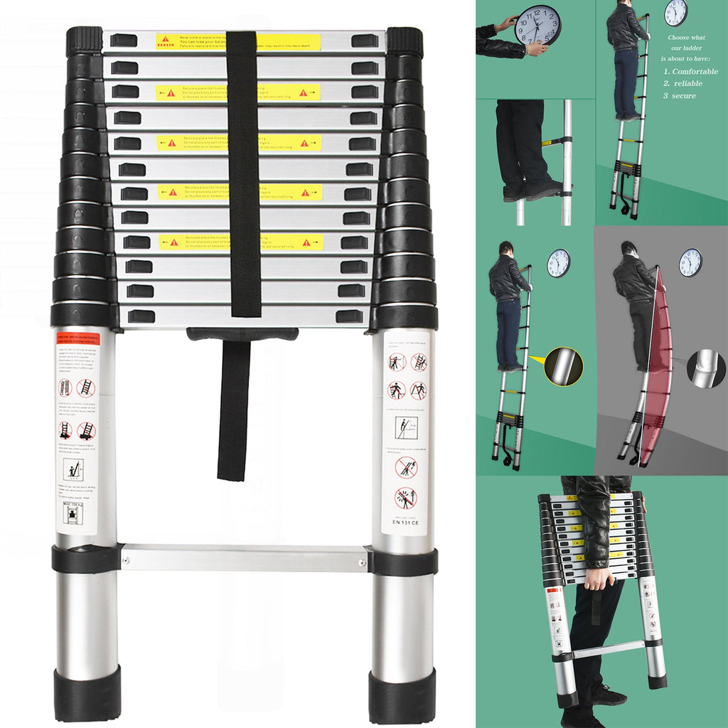 Netuera Telescopic ladder Aluminum Expansion Folding Ladder Multi-Purpose Ladder Loft Netuera