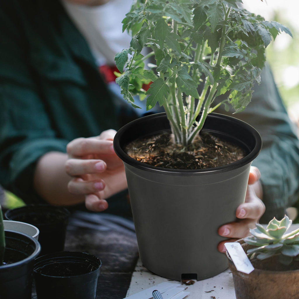 New  Black Trade Gallon Root Garden Container Premium Nursery Pots USA Netuera