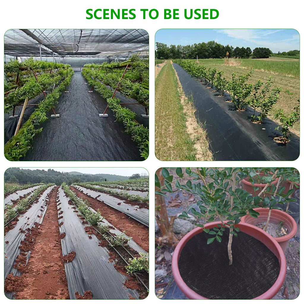 New Weed Barrier Fabric Woven Earthmat Ground Cover Heavy-Duty 3.2oz/sq.yd US Netuera