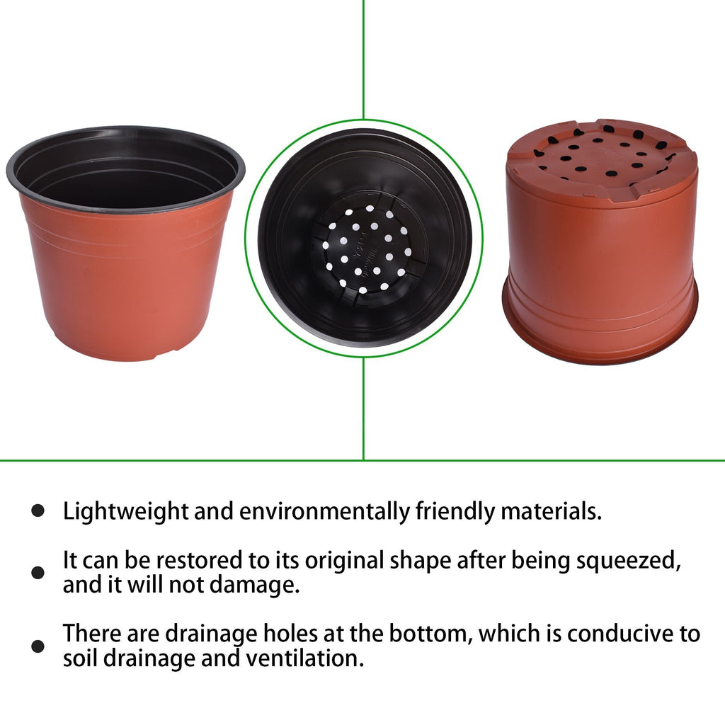 Plastic Plant Flower Pots Nursery Seedlings Pot Plant 100Pcs Netuera