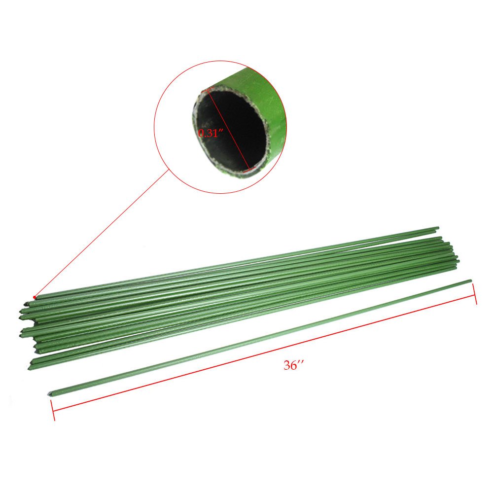 Sturdy Metal Garden Plant Stakes 25PCS 2 4 6Ft Plastic Coated Steel Plant Sticks Netuera