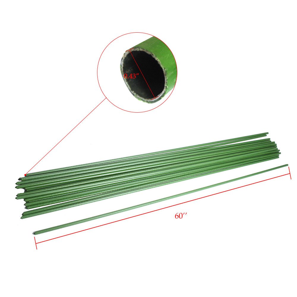 Sturdy Metal Garden Plant Stakes 25PCS 2 4 6Ft Plastic Coated Steel Plant Sticks Netuera