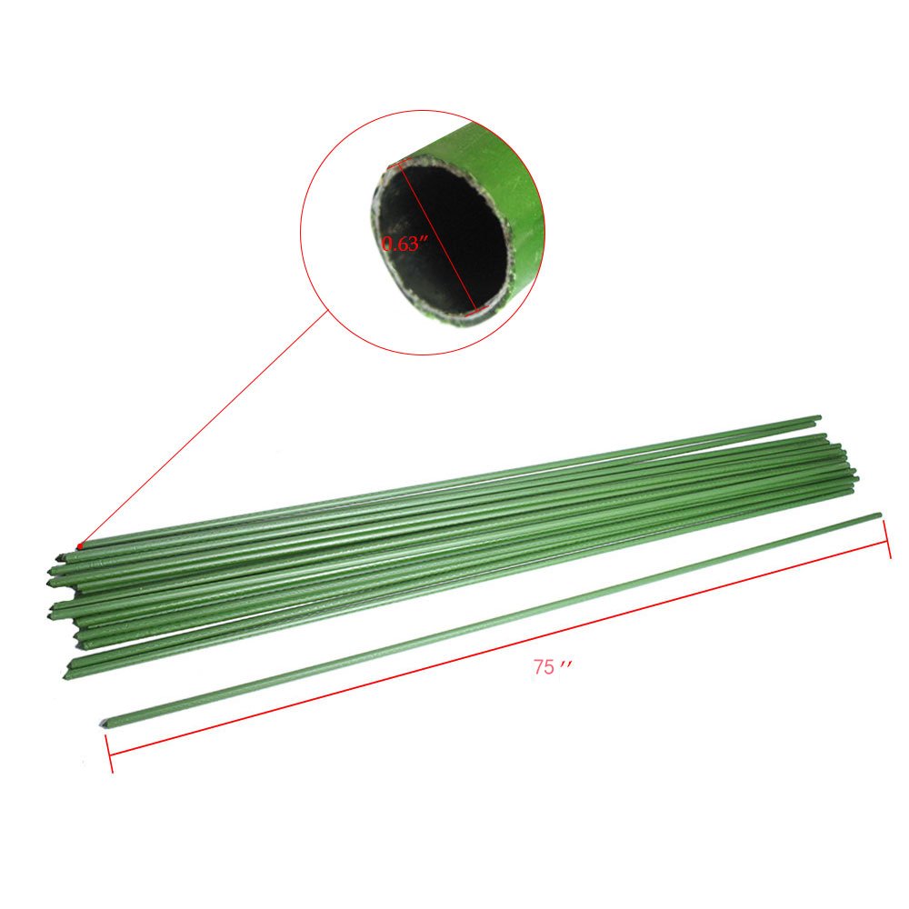 plastic coated plant stakes Sturdy Metal Garden Plant Stakes 25PCS 2 4 6Ft Plastic Coated Steel P – Netuera
