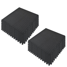 0.5in THICK GYM FLOORING INTERLOCKING FLOOR MATS TILES EVA SOFT FOAM MAT BLACK Netuera