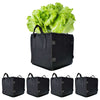 5-Pack Square Grow Bags Thick Fabric Planting Pots with Handles for Garden Netuera