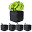 5-Pack Square Grow Bags Thick Fabric Planting Pots with Handles for Garden