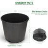 Black Trade Gallon Root Garden Container Premium Nursery Pots Netuera