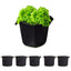 NEW 5-Pack Black Grow Bags Aeration Fabric Planter Root Growing Pots w/Handles