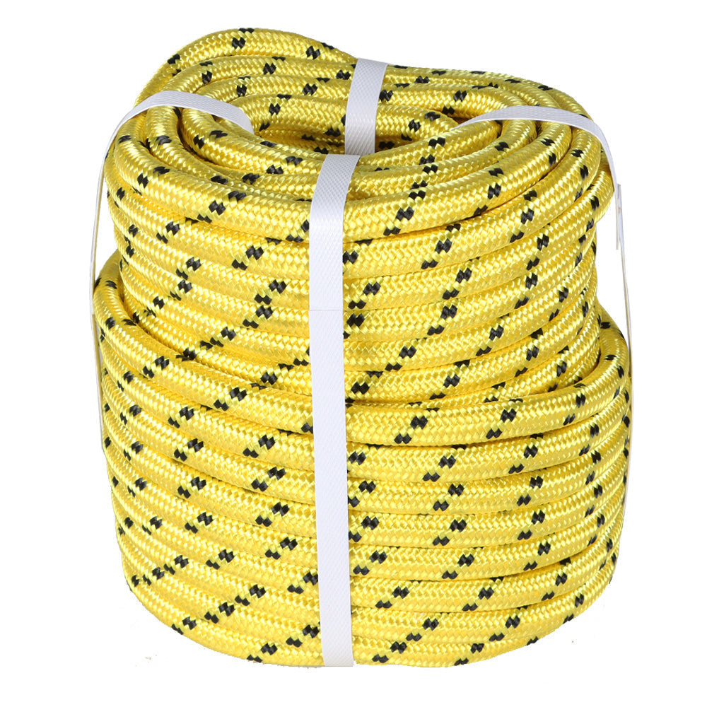 Netuera 1/2"x100' Double Braid Polyester Rope Rigging Rope 5500lbs Breaking Strength Netuera