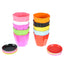 Netuera 10PCS&10Colors 7.9inch Colorful Plastic Colorful Flower Container Pots with Pallet Indoor Seed Nursery