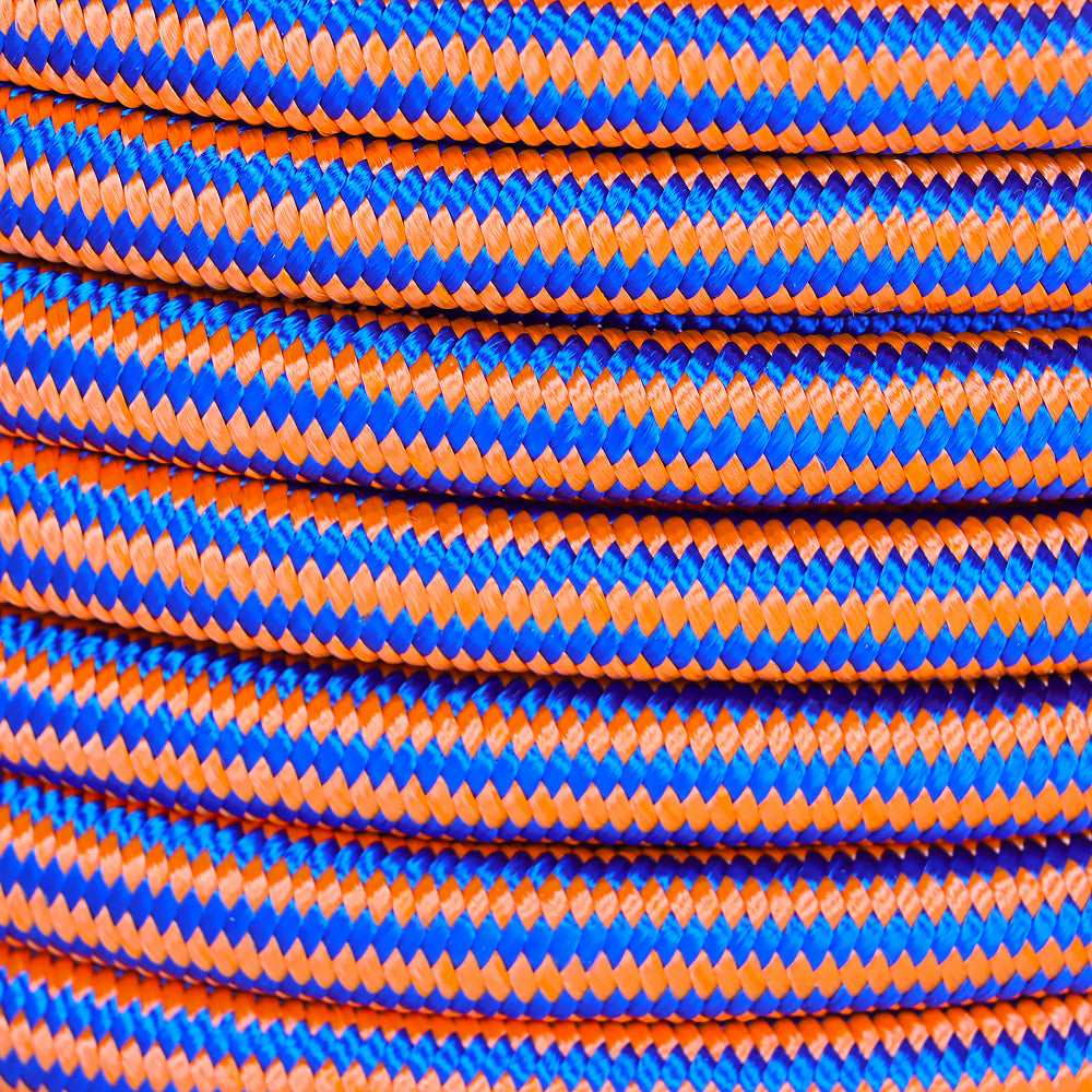 Netuera 12 Strand Braided Rope 1/2 inch by 150 Feet Blue Orange Netuera
