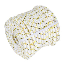 Netuera 3/4 "x 150' 24 Strand Braided Rope (White, Yellow, Black) 44 KN Netuera