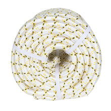Netuera 3/4 "x 150' 24 Strand Braided Rope (White, Yellow, Black) 44 KN Netuera