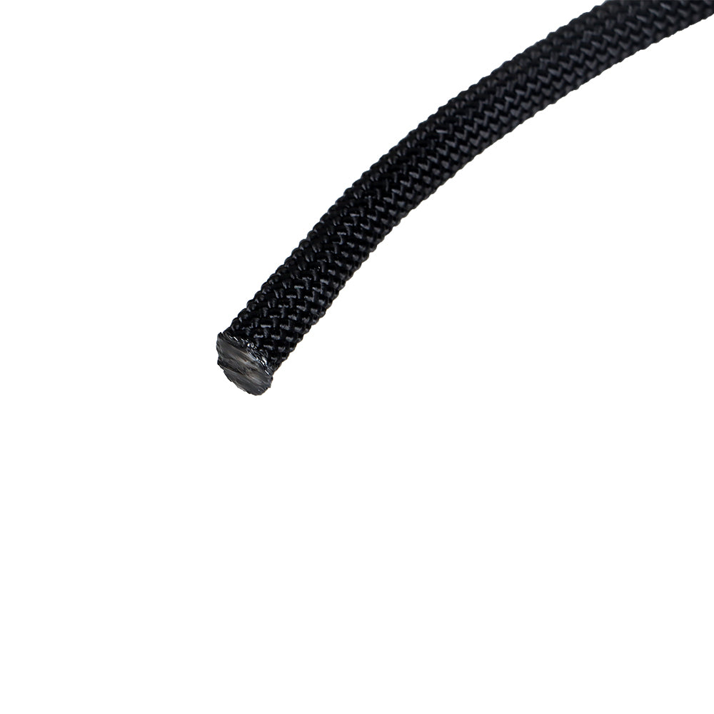 Netuera 3/8 "x 100'high strength polyester rope, maximum tension: 3520lbs Black Netuera