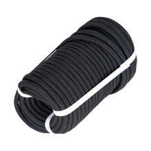 Netuera 3/8 "x 100'high strength polyester rope, maximum tension: 3520lbs Black Netuera