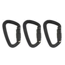 Netuera 3 Pcs 25KN D Aluminum Locking Aluminum Carabiner Rock Climb Carabiners Clip Netuera