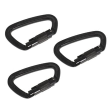 Netuera 3 Pcs 25KN D Aluminum Locking Aluminum Carabiner Rock Climb Carabiners Clip Netuera