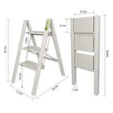Netuera 3 Step Aluminum Portable Folding Stool w/Wide Anti-Slip Pedal Lightweight Ladder Netuera