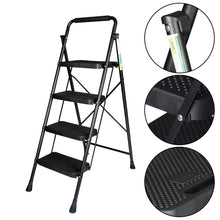 Netuera 4 Step Ladder, Folding Step Stool Ladder for Aldult with Handgrip & Anti-Slip Netuera