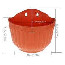 Netuera 4PCS Brick Red Garden Color Balcony Decorate Fence Wall Hanging Plastic Flower Basket Plant Pot Netuera