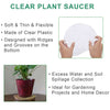Netuera 5 Pack 12 in Clear Thick Plastic Heavy Duty Sturdy Plant Saucer Drip Trays Fit for pot Netuera