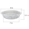 Netuera 5 Pack 8 in Clear Thick Plastic Heavy Duty Sturdy Plant Saucer Drip Trays Fit for pot Netuera