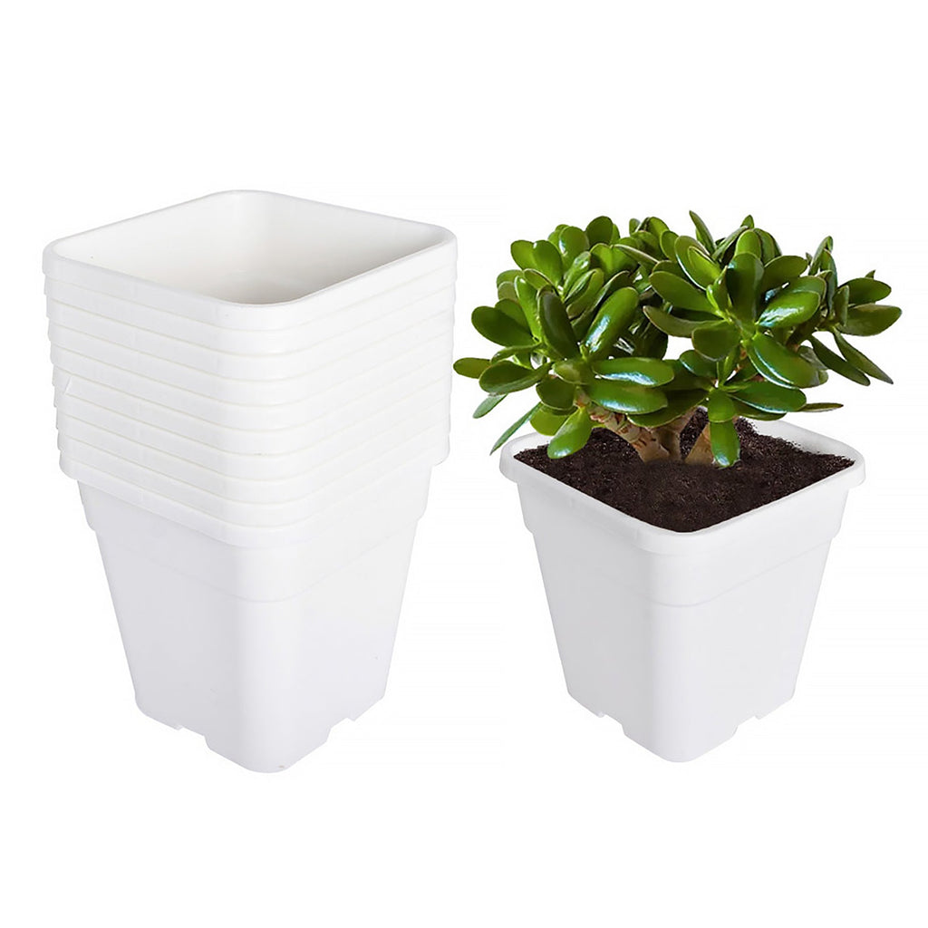 Netuera 7 Gallon Plastic Nursery Plant Grow Pots Bonsai Square Garden Container 10 Pcs Netuera