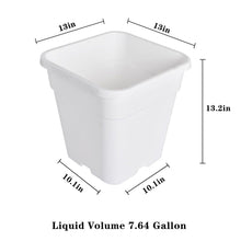 Netuera 7 Gallon Plastic Nursery Plant Grow Pots Bonsai Square Garden Container 10 Pcs Netuera