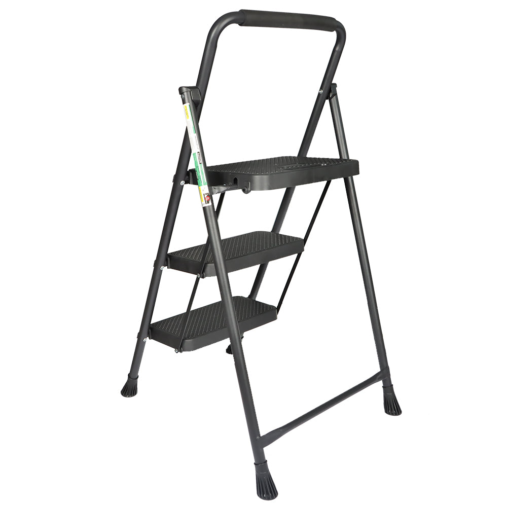 Netuera Aluminium 3 Step Folding Step Portable Ladder with Wide Anti-Slip Pedal Netuera