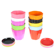 Netuera Colorful Plastic Colorful Flower Container Pots with Pallet Indoor Seed Nursery Netuera