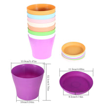 Netuera Colorful Plastic Colorful Flower Container Pots with Pallet Indoor Seed Nursery Netuera