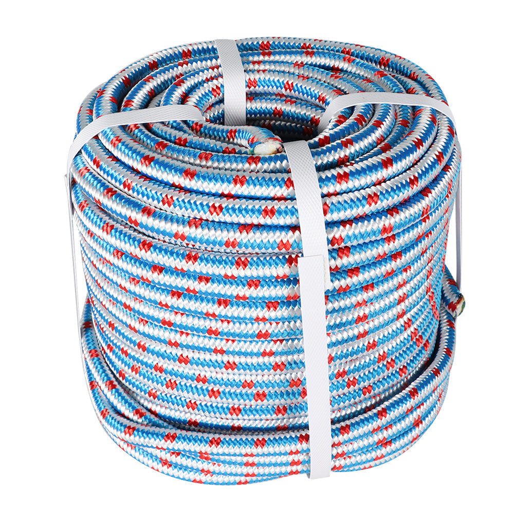 1/2 Inch X 150 Foot Double Braid Nylon Anchor Line - Gold & White - Marine Rope