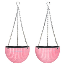 Netuera Pink Hanging Flower Pots Garden Fence Balcony Basket Plant Pot Planter Decor Netuera